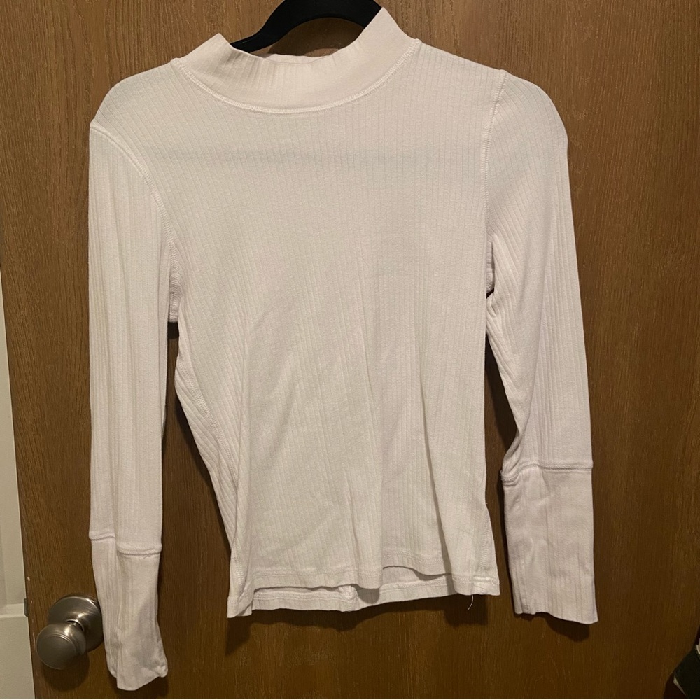 free people ribbed mock neck long sleeve